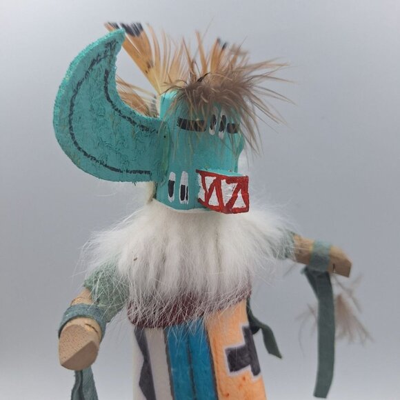 Kachina Handmade Doll Signed 7 Inch Star Whipper AM Native American Indian Art‎ - Picture 2 of 12